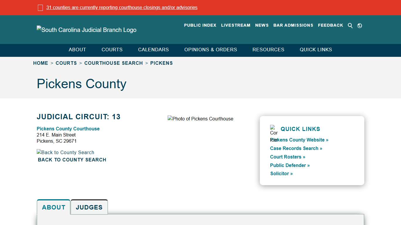 Pickens - South Carolina Judicial Branch
